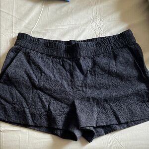 J. Crew High Waist Black Textured Shorts